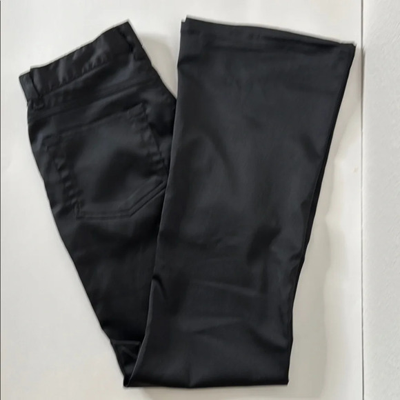Arizona Jeans Black Satin Flare Casual Dress Party Pants Y2K Women Sz 5 - Picture 2 of 7